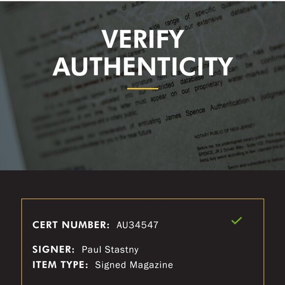 Paul Stazny Colorado Avalanche Autographed Magazine JSA Authenticated - Picture 3 of 3